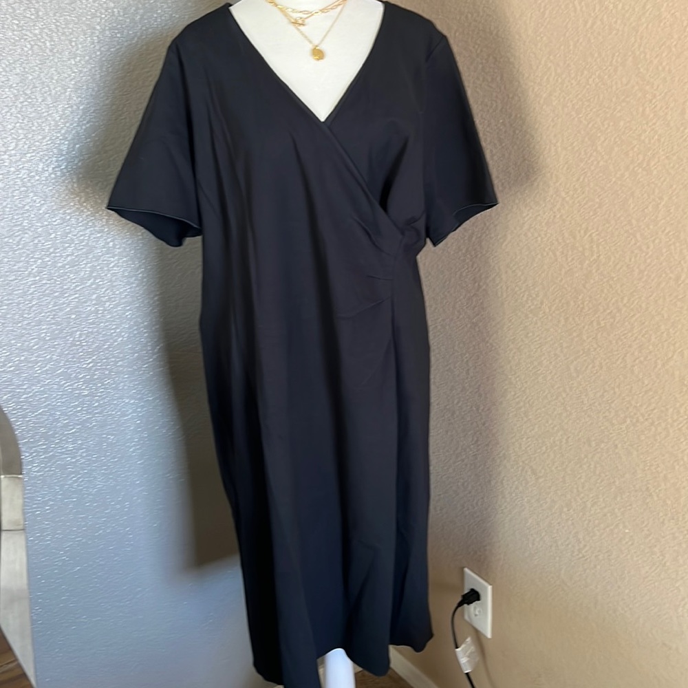 Lands End - size 18W - black cross-chest dress